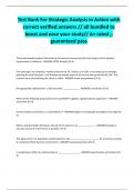 Test Bank For Strategic Analysis in Action with  correct verified answers &sol;&sol; all bundled to  boost and ease your study&sol;&sol; A&plus; rated &semi;&semi;  guaranteed pass