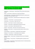 Alabama OTPS Study Guide Questions With Verified Answers 2024