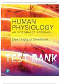 Test Bank for Human Physiology An Integrated Approach 8th Edition by Silverthorn&comma; All Chapters &vert;&vert;Complete A&plus; Guide