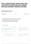 FEMA IS 700&period;B NEWEST VERSION 2024-2025 COMPLETE 120 QUESTIONS AND CORRECT DETAILED ANSWERS &lpar;VERIFIED ANSWERS&rpar; 