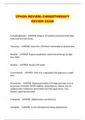 CPHON REVIEW&semi; CHEMOTHERAPY REVIEW EXAM