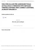 WGU D196 OA AND PRE ASSESSMENT EXAM ACTUAL EXAM 2 VERSIONS WITH DETAILED VERIFIED ANSWERS &lpar;100&percnt; CORRECT ANSWERS&rpar; &sol;ALREADY GRADED A&plus;