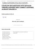 FLORIDA WASTEWATER ACTUAL EXAM COMPLETE 200 QUESTIONS WITH DETAILED VERIFIED ANSWERS &lpar;100&percnt; CORRECT ANSWERS&rpar; &sol;ALREADY GRADED A&plus;