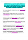 EFD TRAINING Latest Update 2024-2025 Actual Exam from Credible Sources with 50 Questions and Verified Correct Answers Golden Ticket to Guaranteed A&plus; Verified by Professor