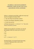 FLORIDA CASE MANAGEMENT  CERTIFICATION EXAM &lpar;2024-2025&rpar; QUESTIONS WITH ANSWERS