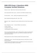 EMS OPS Exam 1 Questions With Complete Verified Solutions&period;