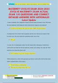 MATERNITY EVOLVE EXAM 2024-2025  &sol;EVOLVE MATERNITY EXAM ACTUAL  EXAM 150 QUESTIONS AND CORRECT  DETAILED ANSWERS WITH ARTIONALES Latest Update