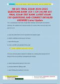 NR 601 FINAL EXAM 2024-2025  QUESTIONS BANK &lpar;CH 1-CH 54&rpar;&sol;NR 601  FINAL EXAM TEST BANK LATEST EXAM  130 QUESTIONS AND CORRECT DETAILED  ANSWERS Latest Update