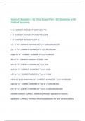  General Chemistry 111 Final Exam Prep 143 Questions with Verified Answers&comma;100&percnt; CORRECT