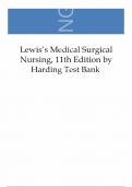 Test Bank for Lewis's Medical-Surgical Nursing 11th Edition by Mariann M&period; Harding&comma; Jeffrey Kwong&comma; Dottie Roberts&comma; Debra Hagler & Courtney Reinisch 9780323551496 Chapter 1-68 &vert; Complete Guide A&plus;