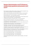 System Administration and IT Infrastructure Services&vert; questions and answers verified A&plus;