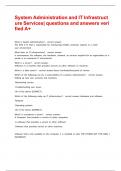 System Administration and IT Infrastructure Services&vert; questions and answers verified A&plus;
