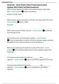 Anatomy - Stott Pilates Exam Preparation &lpar;Latest Update 2023-2024&rpar; Verified Answered 
