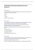 CCSP Study Guide Exam 96 Questions and Answers&period;