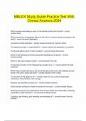  MBLEX Study Guide Practice Test With Correct Answers 2024