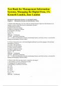 Test Bank for Management Information Systems&comma; Managing the Digital Firm&comma; 17e Kenneth Laudon&comma; Jane Laudon