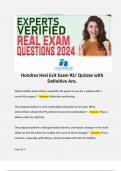 Hondros Hesi Exit Exam &num;2&sol; Quizzes with Definitive Ans&period;  