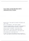 HUC Final Exam Review