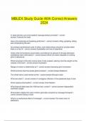    MBLEX Study Guide With Correct Answers 2024