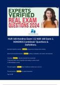 NUR 160-Hondros Exam 1 & NUR 160 Exam 2&comma; HONDROS Combined&sol; Questions & Definitions&period;   