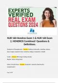 NUR 160-Hondros Exam 1 & NUR 160 Exam 2&comma; HONDROS Combined&sol; Questions & Definitions&period;