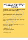 CAPA&sol;CPAN REVIEW QUESTIONS &vert;GUARANTEED ACCURATE ANSWERS