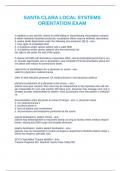 SANTA CLARA LOCAL SYSTEMS ORIENTATION EXAM