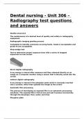 Dental nursing - Unit 306 &ndash; Radiography test questions and answers&period;