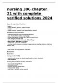 nursing 306 chapter 21 with complete verified solutions 2024&period;