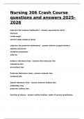 nursing 306 chapter 21 with complete verified solutions 2024&period;