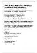 Hesi Fundamentals 2 Practice Questions and answers