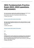 HESI Fundamentals Practice Exam 2023 &sol;2024 questions and answers&period;