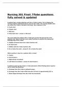 NURSING 301 EXAMS 2025-2026&vert;ALL GRADED A&plus;&vert;DOWNLOAD TO PASS