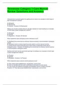 Tennessee Category 7-Core Manual Review Questions and Answers