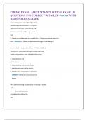 CHEMO EXAM LATEST 2024-2025 ACTUAL EXAM 130  QUESTIONS AND CORRECT DETAILED ANSWERS WITH RATIONALES&vert;AGRADE  