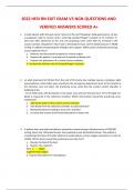 2022 HESI RN EXIT EXAM V3 NGN QUESTIONS AND  VERIFIED ANSWERS SCORED A&plus;