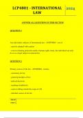  LCP4801 - INTERNATIONAL LAW QUESTIONS AND ANSWERS 2024