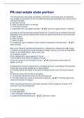 PA Real Estate Package Deal With Complete Study Solutions Rated A&plus;