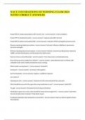 NACE FOUNDATIONS OF NURSING EXAM 2024 WITH CORRECT ANSWERS&period;