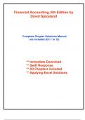 Solutions for Financial Accounting&comma; 6th Edition by Spiceland &lpar;All Chapters included&rpar;