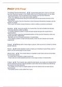 PHGY 215 Final &lpar;Questions & Answers&rpar; Rated 100&percnt;