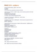 PHGY 215 - midterm Questions and Answers Fully Solved 100&percnt;