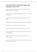 Chem 202 Final Exam Study Guide with Questions and Answers