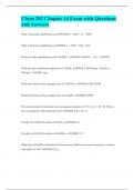 Chem 202 Chapter 14 Exam with Questions and Answers