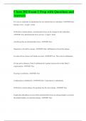 Chem 202 Exam 1 Prep with Questions and Answers
