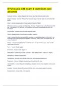 BYU music 101 exam 1 questions and answers