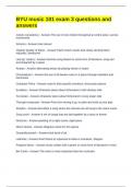 BYU music 101 exam 3 questions and answers