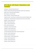 BYU Music 101 Exam 3 Questions and Answers