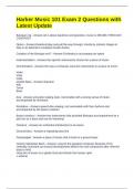 Harker Music 101 Exam 2 Questions with Latest Update