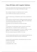 Chem 202 Quiz with Complete Solutions